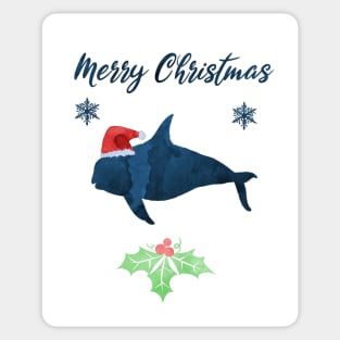 Christmas Killer Whale Orca Art Sticker